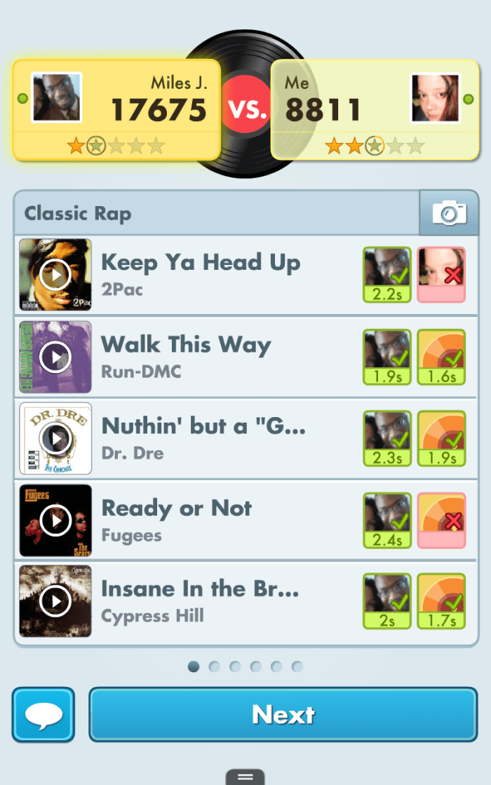 "Song Pop" is fun, seriously, and a great way to test your music knowledge. I'm kind of ashamed that I missed that Tupac one!