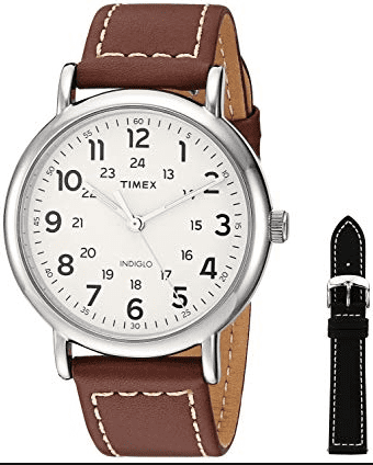 This classic Timex piece is exactly right for  more casual looks and events.