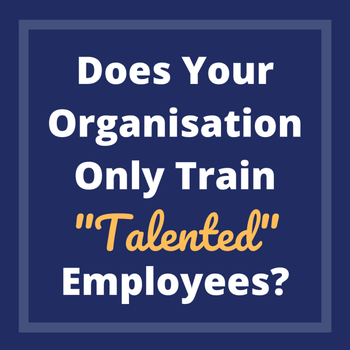Should an organisation focus training on its top-performing employees or spread training throughout its workforce?