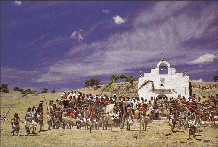 The Tarahumara Semana Santa celebration involves several days of drumming and dancing.