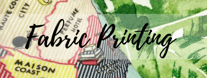 Find out more about the world of fabric printing, and the different kinds of printing possible.