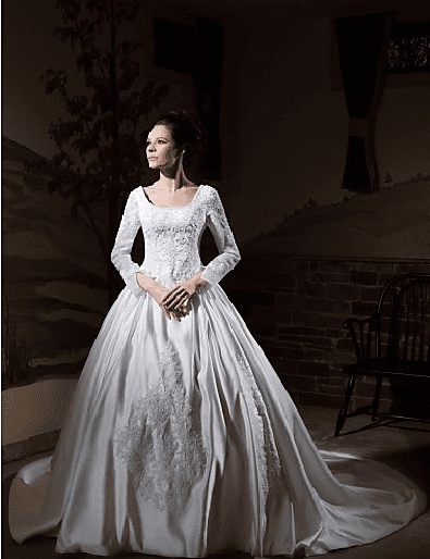 Ball Gown Long Sleeves Cathedral Train Luxury Wedding Dress With Beaded Appliques