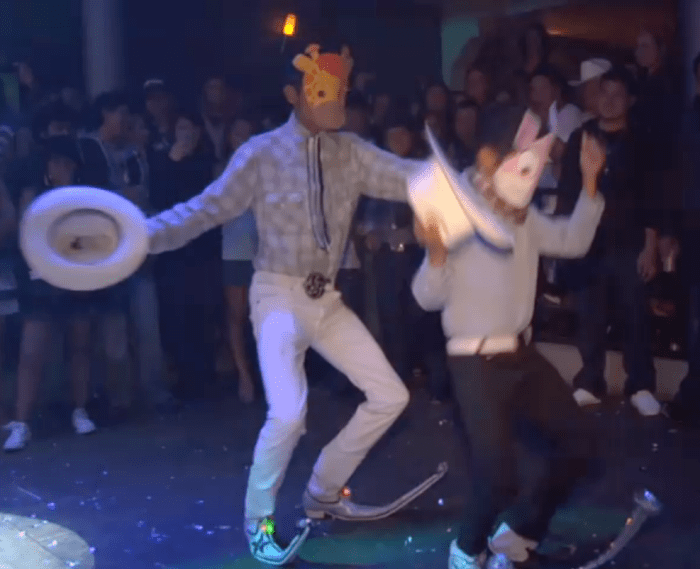 If you're going to wear pointy goes, you might as well dance.