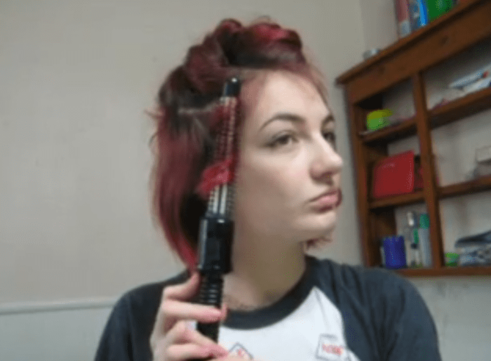 Curl away from your face on both sides.