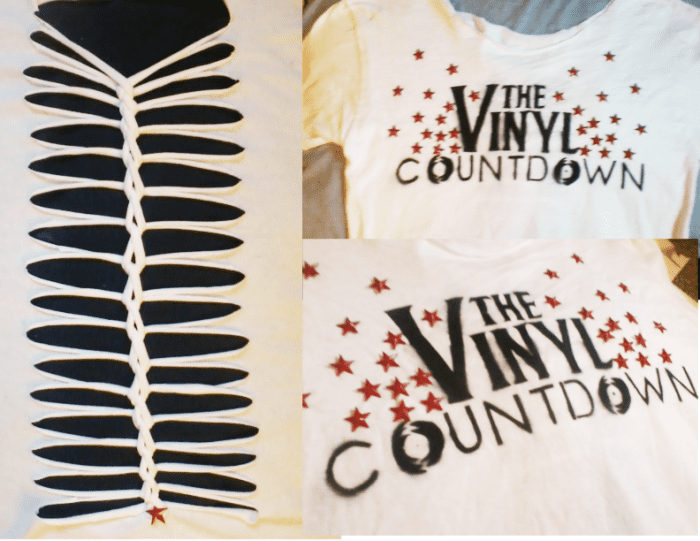 A T-shirt with a chain weave.