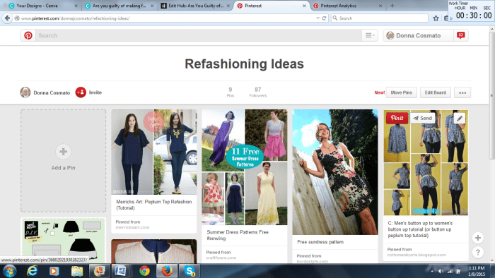 Pinterest is a good site for finding ways to refashion your clothing.