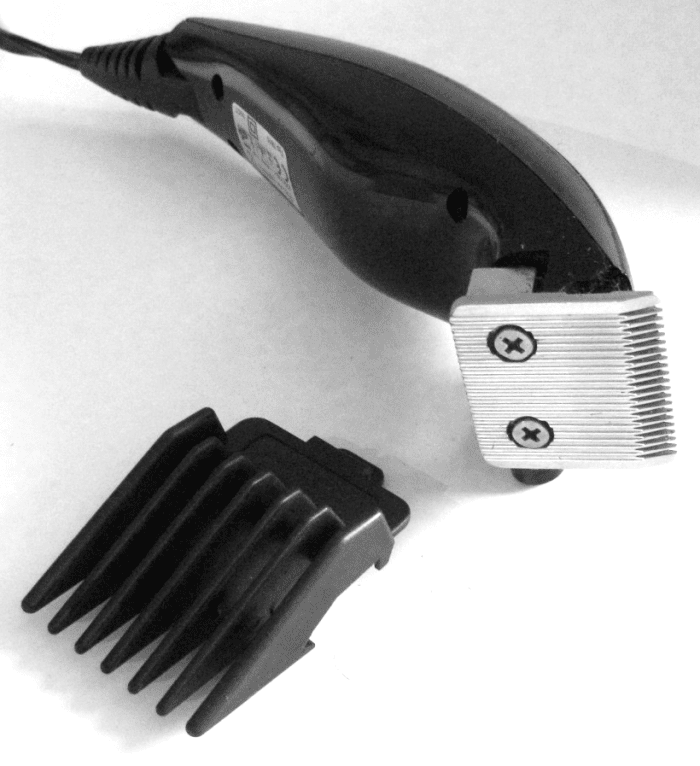 Use clippers to tidy and reduce bulk.