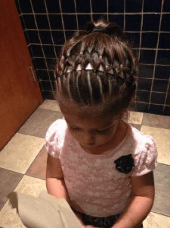 Rubber bands and ribbon headband.