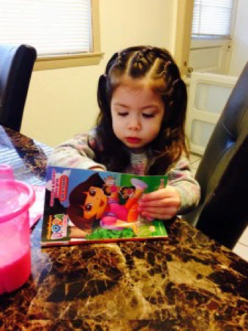 Thick cornrow braids.