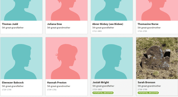 Some are just "potential" but these provide valuable hints with Ancestry's new ThruLines.