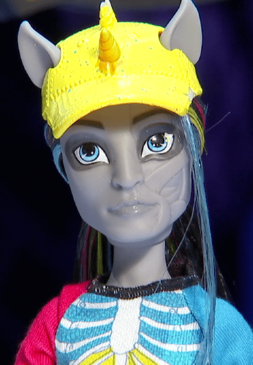 monster high doll with green and black hair