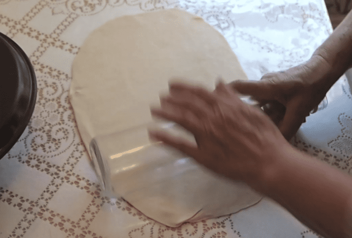 Rolling out the dough