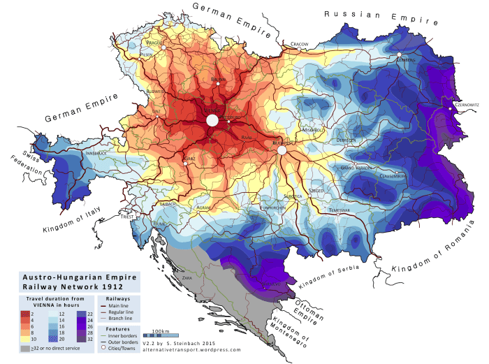 Great strides had been made in the construction of railroads in Austria-Hungary, but travel was still not instantaneous : the constant shuffling of troops mean that the Austrians didn't have the strength they needed at the front.