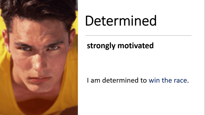 One of my word presentations for middle school students. I presented each word on a separate slide as part of a PowerPoint presentation.
