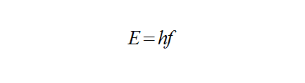 The energy of a quanta of radiation, as introduced by Max Planck, is proportional to the frequency of the radiation.