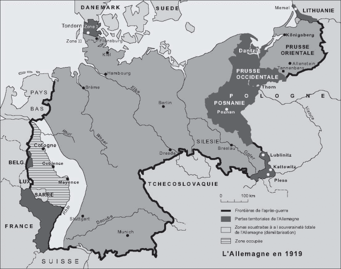 Germany's territories after 1919 still left it with significant coal and steel production, to great worry of France, and along with reparations which it was intricately bound up with it would be one of the key post-war battles.
