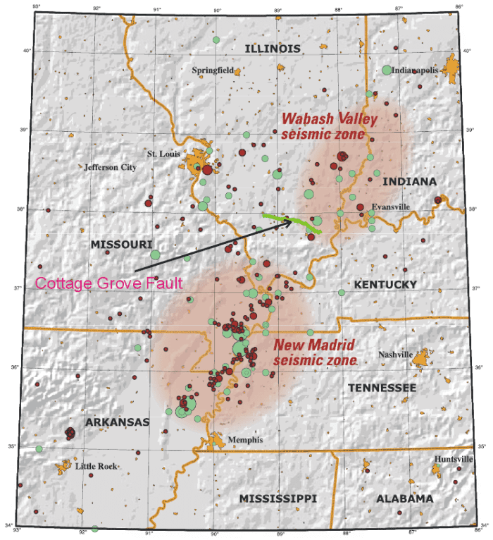 New Madrid and Wabash seismic zones