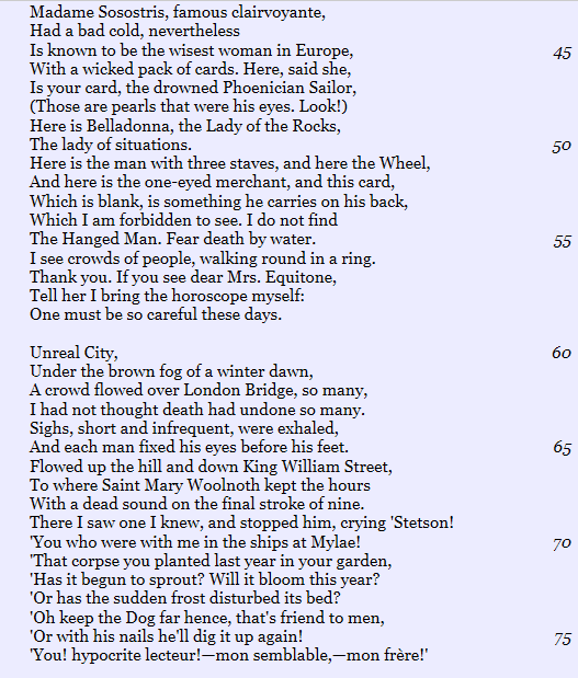 Analysis of the Poem "The Waste Land" by T.S.Eliot Owlcation
