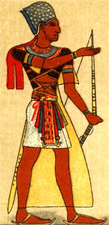 Men often wore wraparound skirts with a belt and lots of jewelry. 