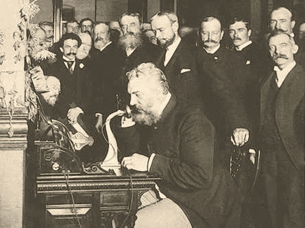In 1892, Alexander Graham Bell made the first long distance call using his new device, making contact between New York and Chicago.