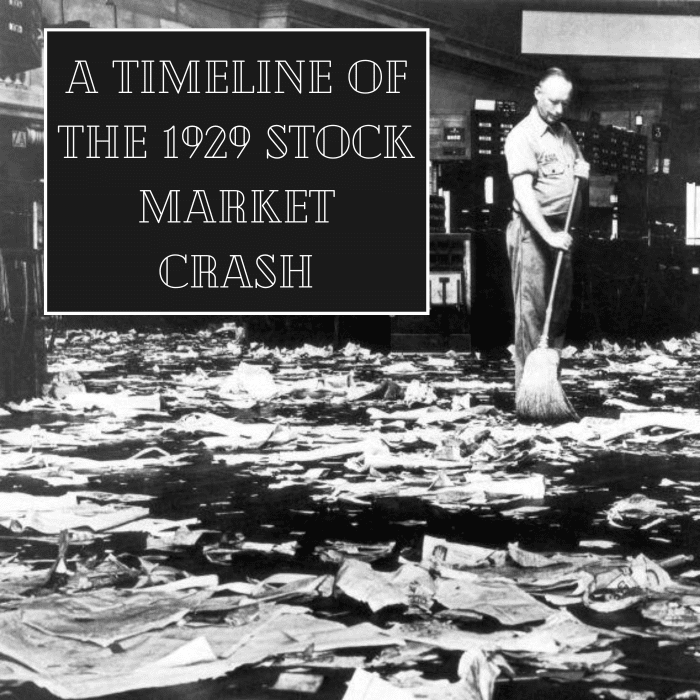 A Timeline Of The U S Stock Market Crash Of 1929 Owlcation