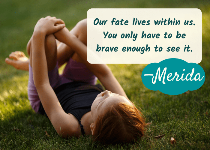 The name Merida means "one who has achieved honor," which is fitting for the courageous heroine of "Brave."