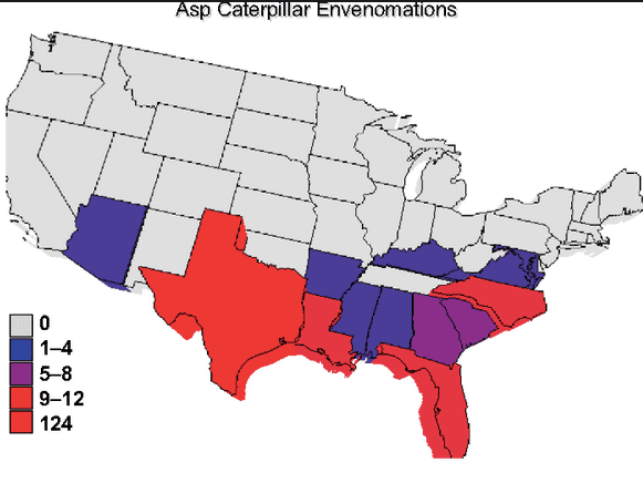 Here's Where Your Risk of an Asp Sting Is the Highest