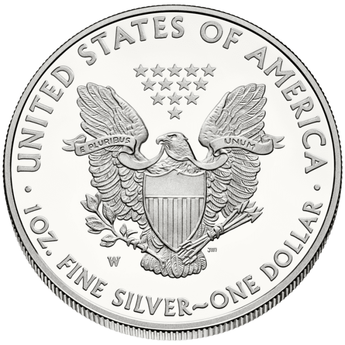 Reverse side Liberty $1 United States silver coin