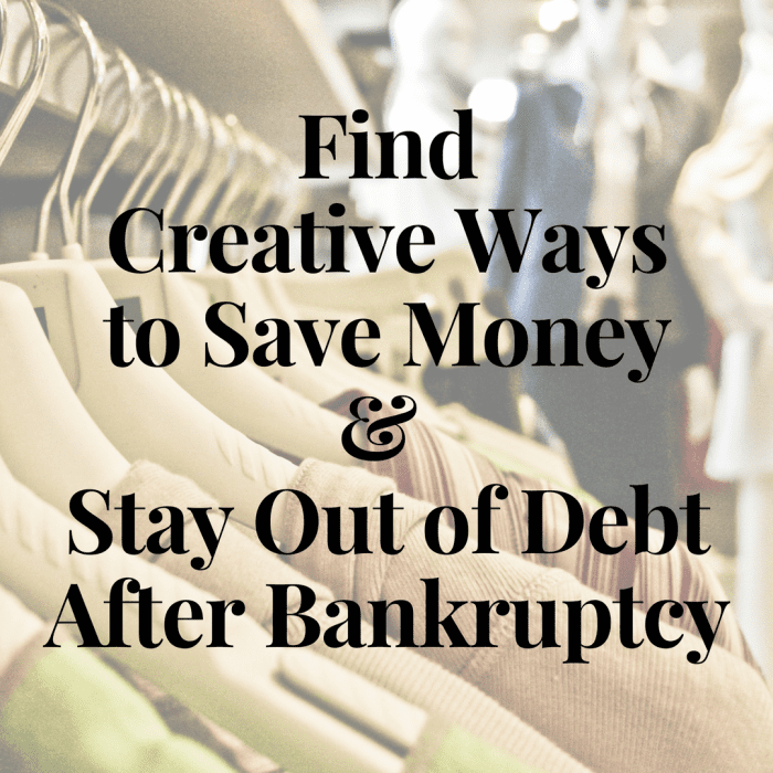 Avoid new debt by finding ways to cut costs. For example, shop the clearance rack in the back of your favorite clothing stores or purchase clothes off-season for big savings, even on brand names.
