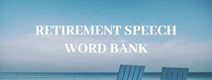 This table includes nouns and adjectives that you might consider including in your boss's farewell speech.