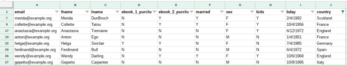 This is the segment of our list who we think might be interested in attending our book signing in Paris!