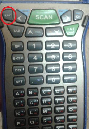 The scanner menu for all functions listed here is accessed by pressing the ESC key in the upper left-hand corner.