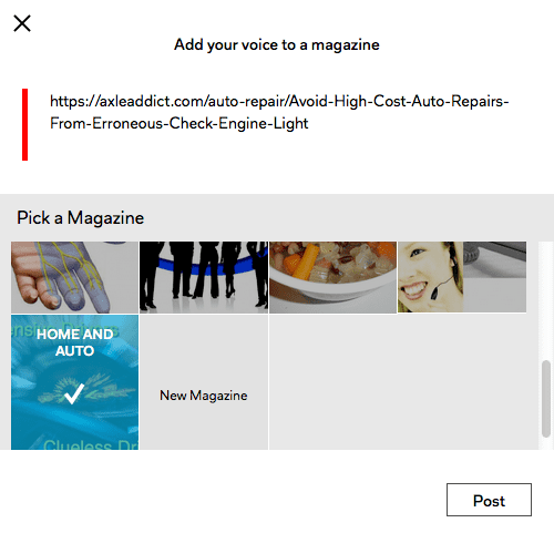 Adding a Flip of an article to a magazine