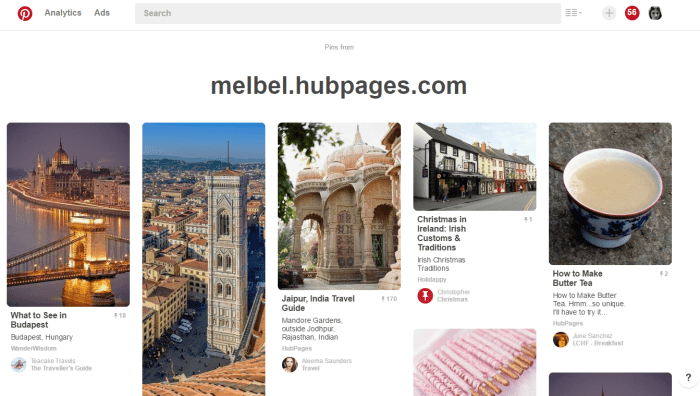 Taking a look at what’s doing well on Pinterest can actually help you write articles that perform well on social media.