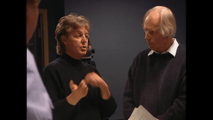 Paul McCartney and George Martin from "In the World Tonight" documentary, 1997.