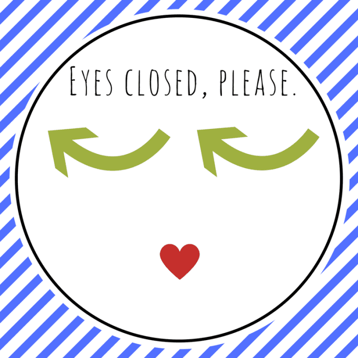 Pro kissing tip: Eyes closed, please!