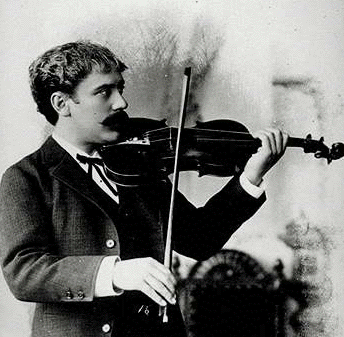 Pablo Sarasate playing his Stradivarius violin namesake