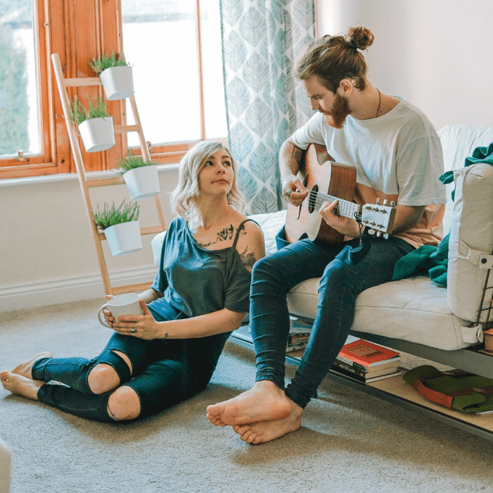 If you're so inclined, you can write your girlfriend a love song or cover one of her favorite songs. Just learn the chords and the vocal melody and you'll be set.