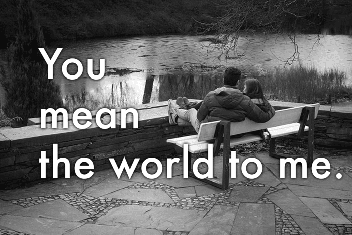 Words of apology: 'You mean the world to me.'