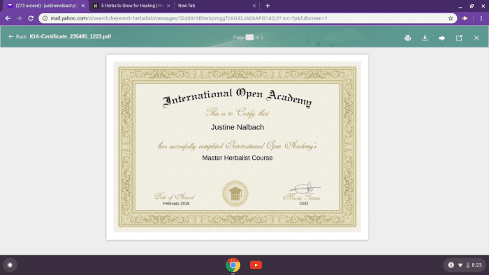 If you are interested in becoming a certified herbalist, please visit International Open Academy. All of this information was sourced from their master herbalist course.