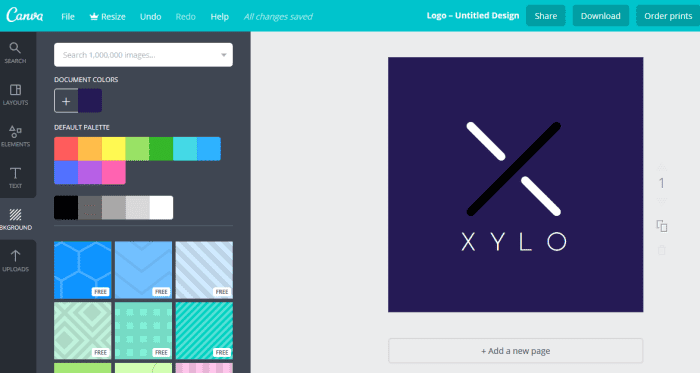 Creating a logo with Canva