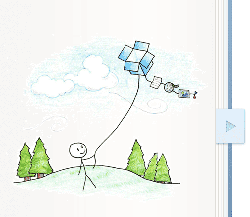 This is another screenshot from the online tour. Uploaded files are sometimes said to be stored "in the cloud" because they're saved on a host computer connected to the Internet.