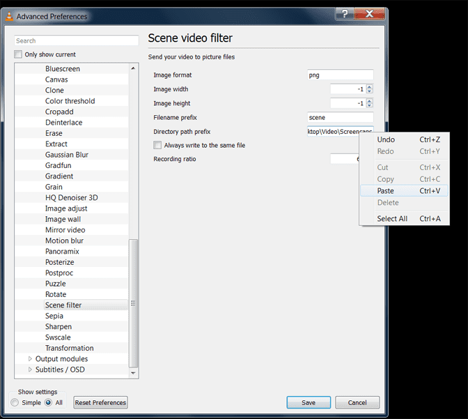 Prendendo screencaps batch con VLC Media Player tutorial immagine.