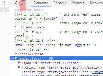 When you click on Developer Tools you'll see a mobile phone icon that lets your PC emulate a mobile device