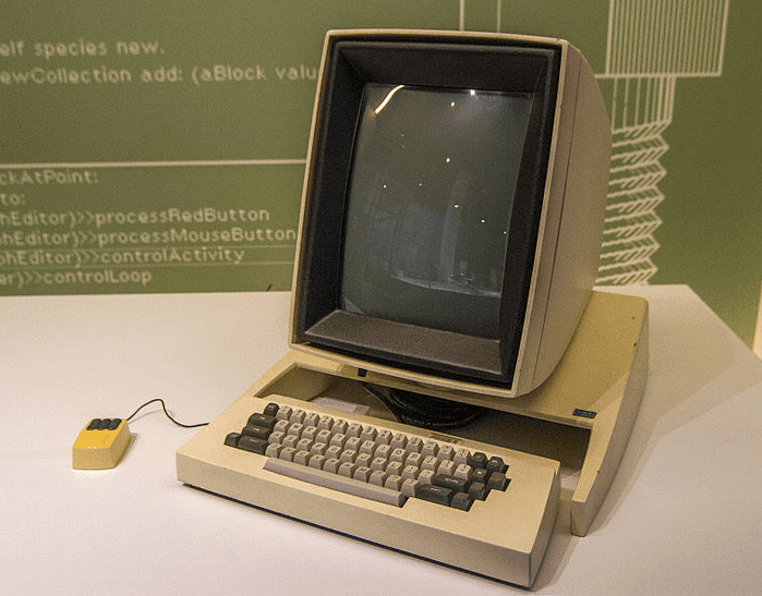 Xerox Alto, arguably the firsst PC from 1973. It was powered by TI SN74S181N ALU chip from Texas Instruments