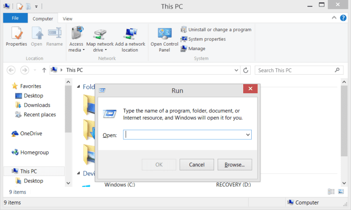 The Run option is a hold over from old versions of Windows but it still helpful today!