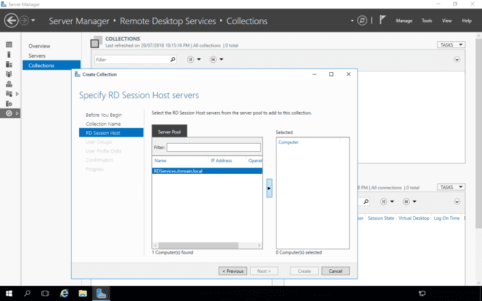 server 2016 remote desktop services manager