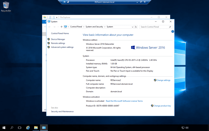 Check the name of the server to confirm that you have now logged into the second server.