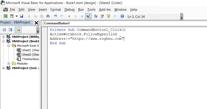 The same code above can be used to link your button to a website. Simply change the URL in the code.