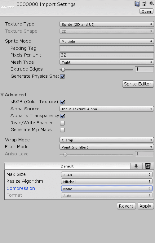 texturepacker create sprite sheet